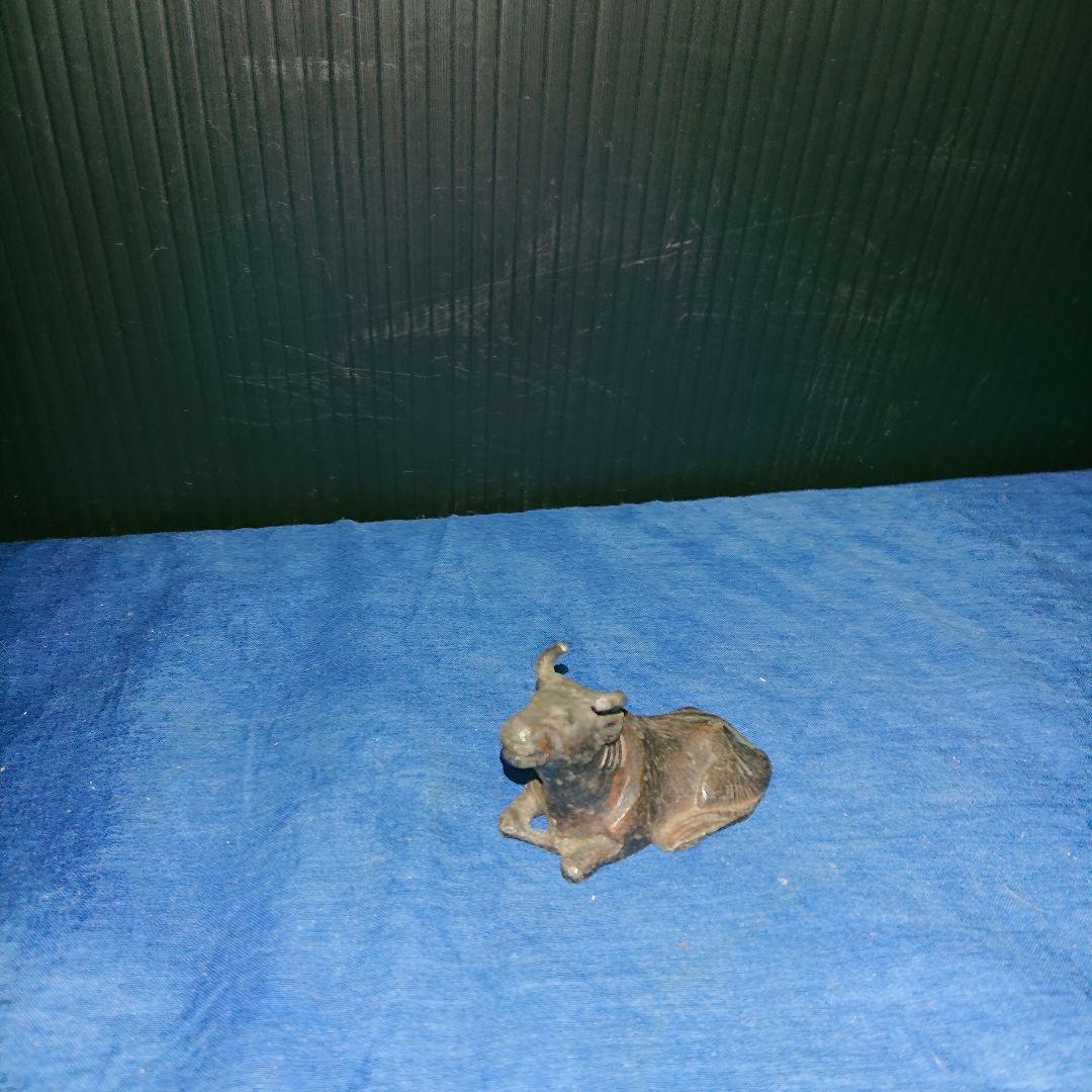 一千年古銅製飾り牛古銅器