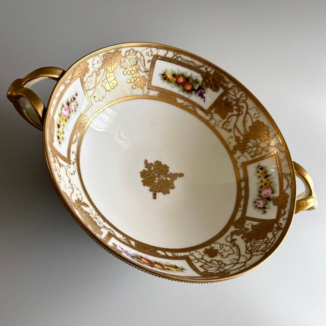 100年以上の時を閉じ込めた、 美しきオールドノリタケ　足付きコンポート【美品】