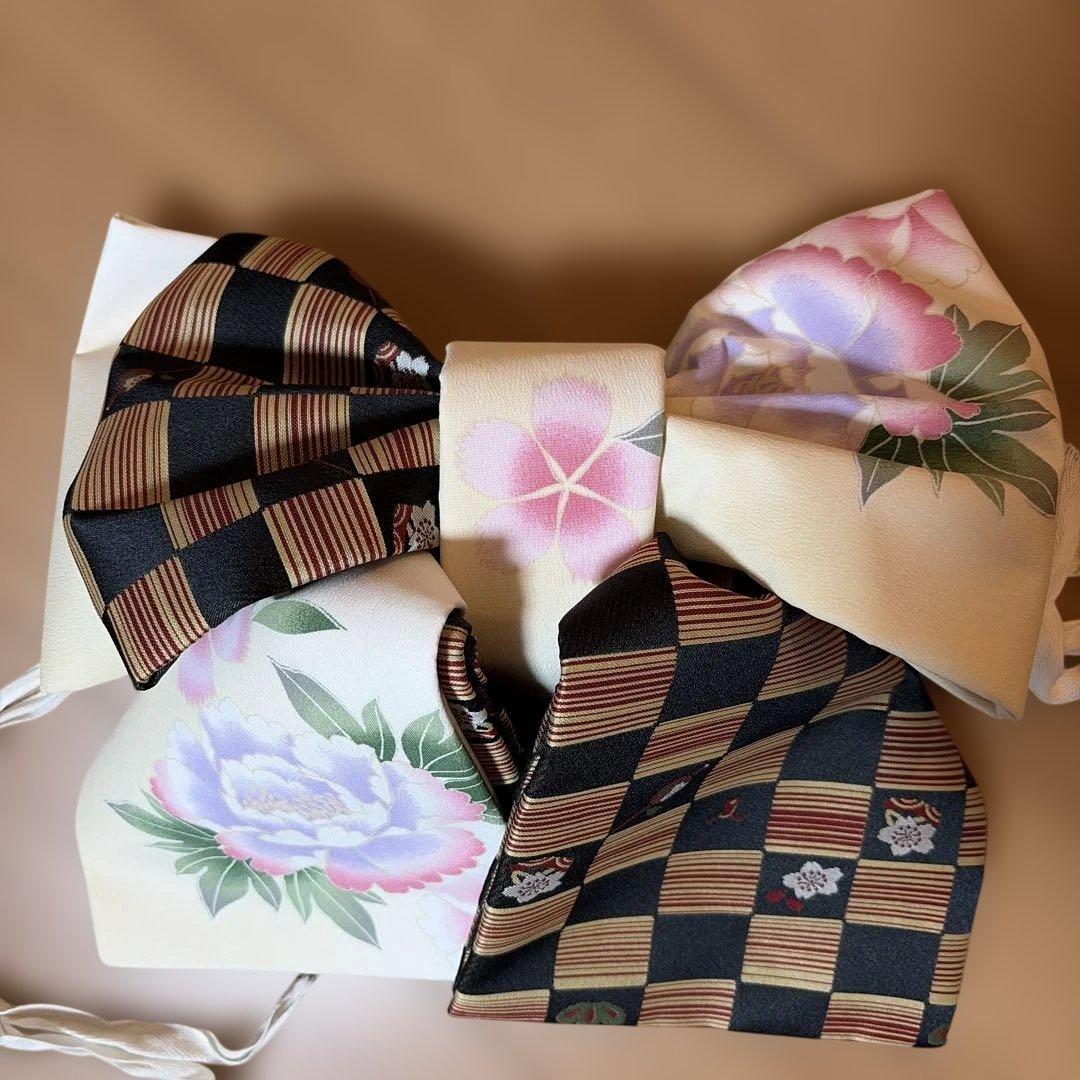 七五三　7歳　着物セット　紫　蝶々