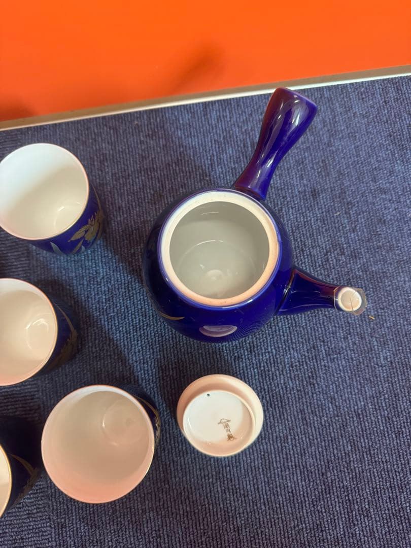 1971 深川製磁　金彩　茶器セット　急須1客　湯呑5客