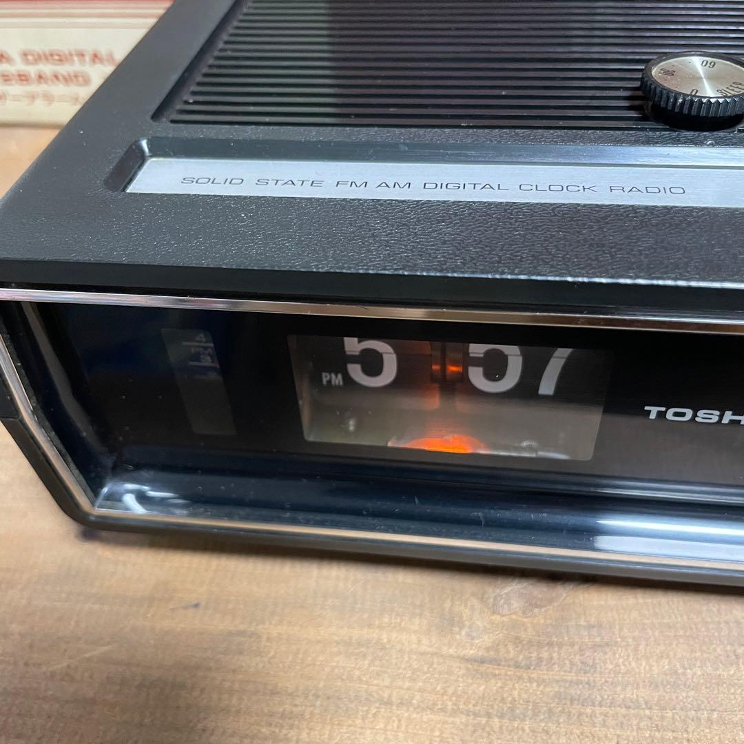 【動作OK】東芝 目覚まし パタパタ時計 FM AM ラジオ RC-685F