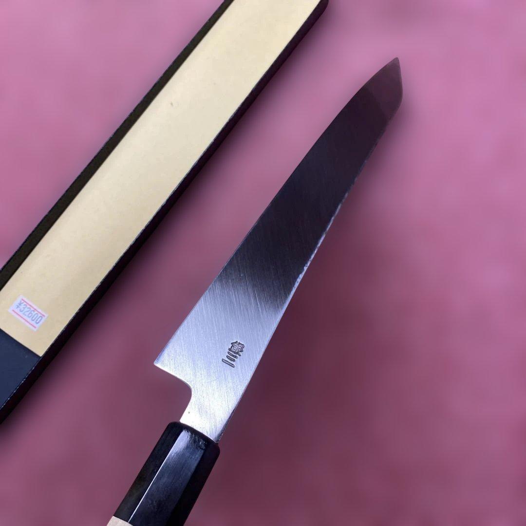 銀三　勘所切付柳刃包丁　240㎜ 8寸