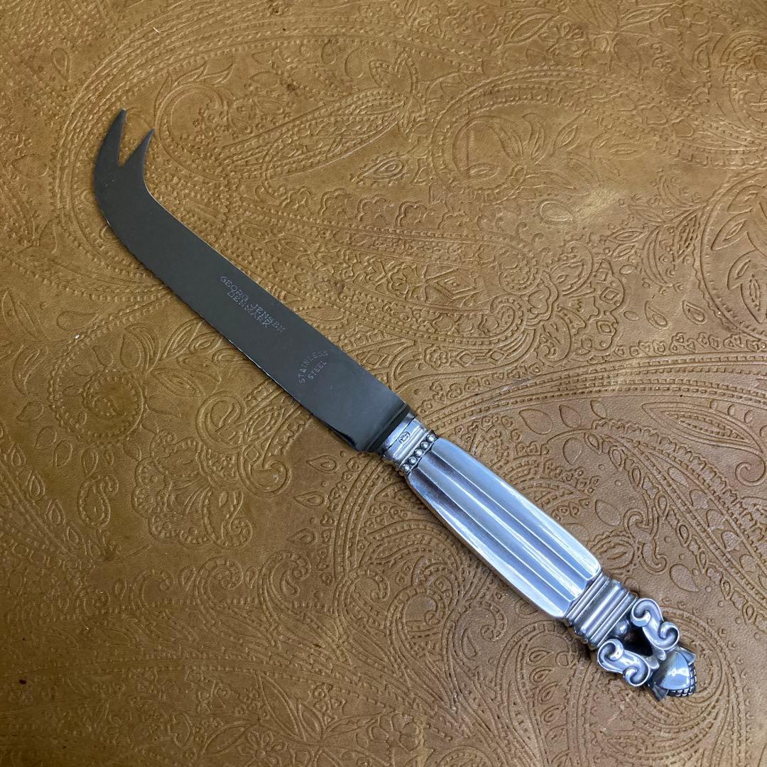 【ジョージジェンセン】純銀/約64g チーズナイフ 17cm【エコーン】