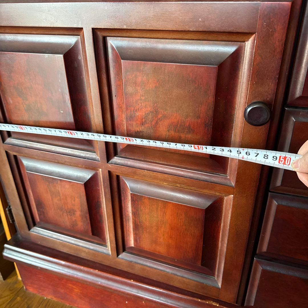 木製ガラス扉付きキャビネット＊アンティーク