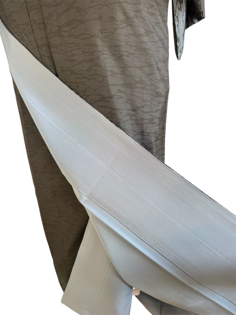 本場大島紬訪問着　染大島　逸品　波間模様