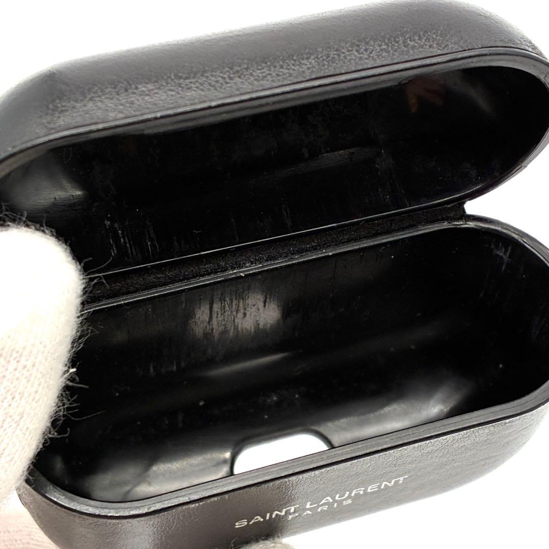 付属品完備・美品 サンローラン airpodspro ケース ロゴ ブラック