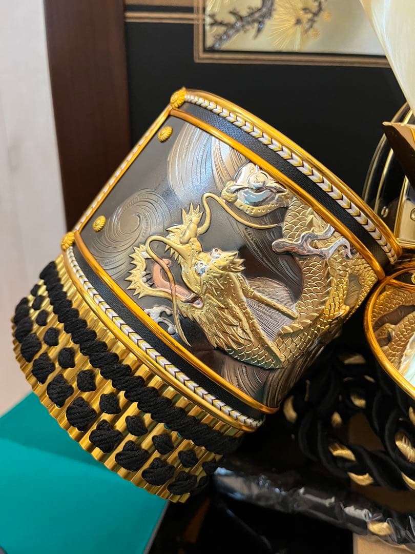 五月人形 吉徳大光 着用兜 二曲屏風 収納飾り