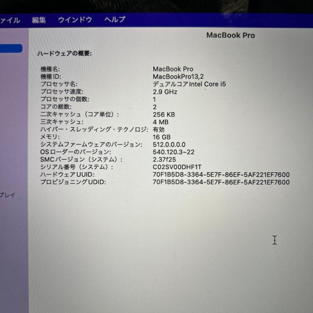 Apple MacBook Pro 13インチ 2016