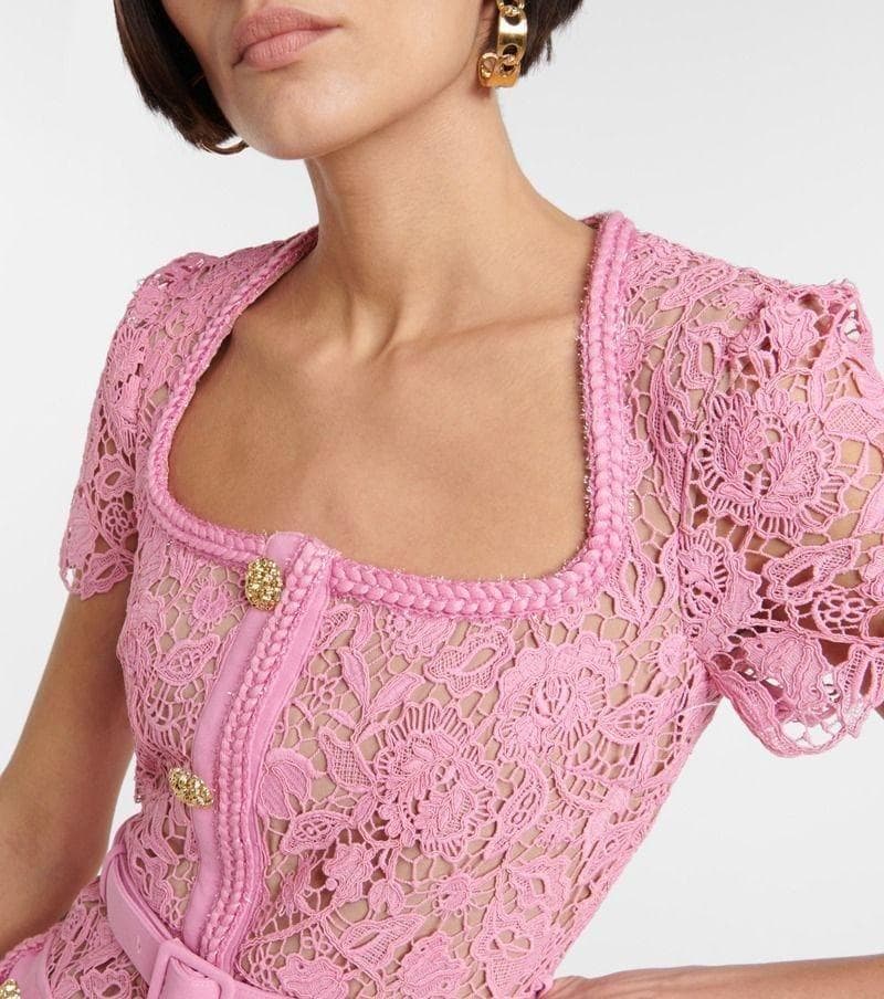 J*#様 セルフポートレイト ワンピース レース ピンク UK12 未使用 Gu