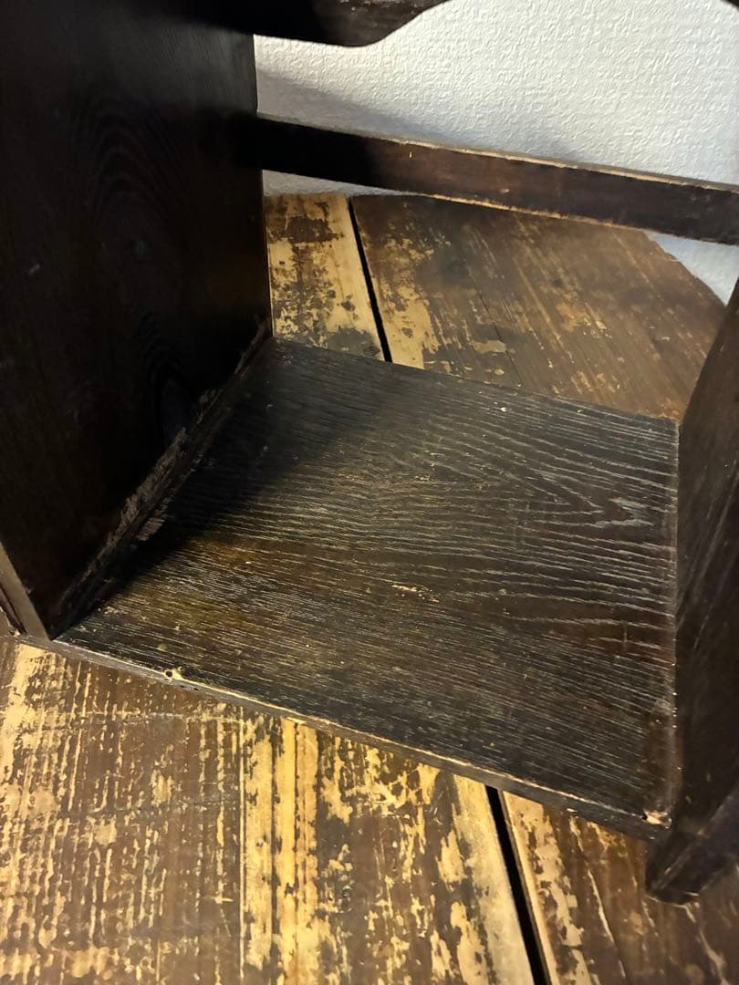 アンティーク　木製　本立て　飾り棚　本棚　古道具　引き出し　レトロ