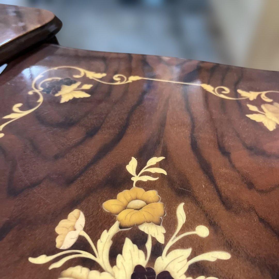 【英アンティーク調】◇ネストテーブル◆象嵌◇猫足◆ヨーロピアン