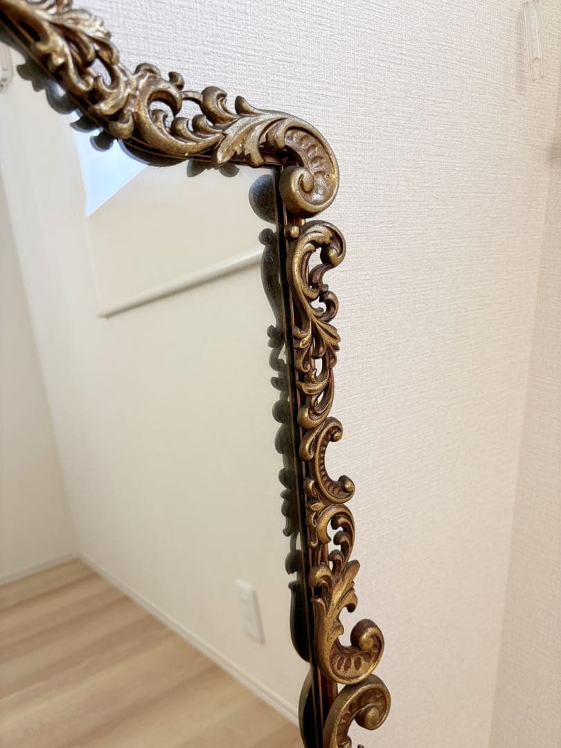 ゴールド アンティーク 壁掛け ミラー ヴィンテージ