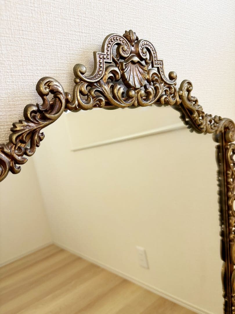 ゴールド アンティーク 壁掛け ミラー ヴィンテージ