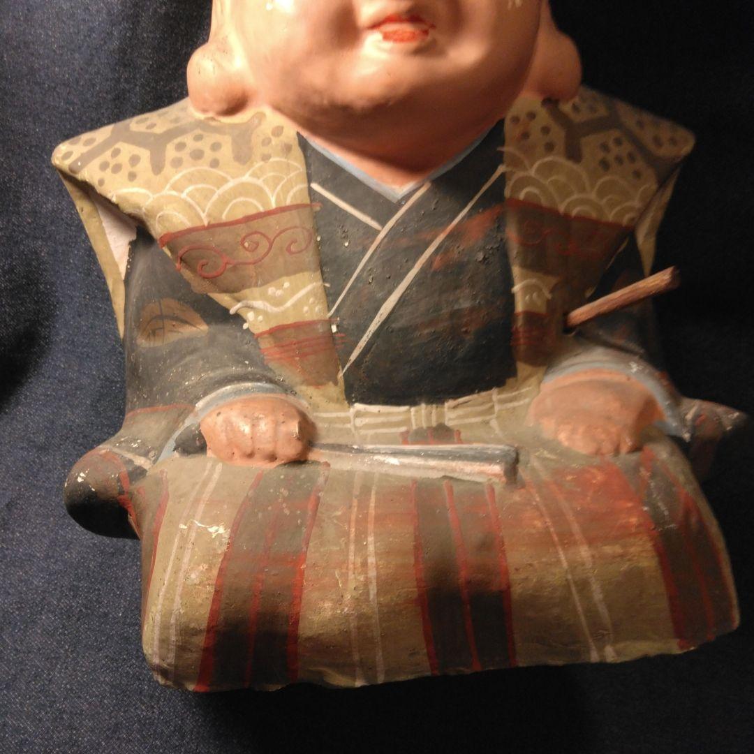 古い　福助さん　置物　骨董　大きな　開運　縁起物