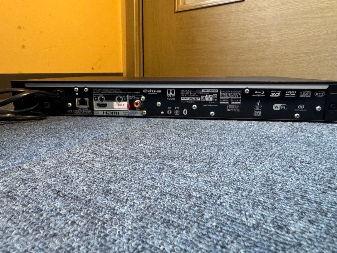 ソニーSONY ブルーレイプレーヤー/DVDプレーヤー UBP-X800