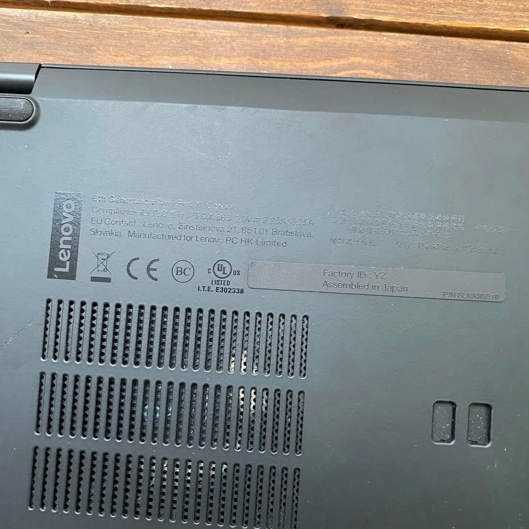 Windowsノート本体 Lenovo ThinkPad X1 Carbon 20KGCT01WW