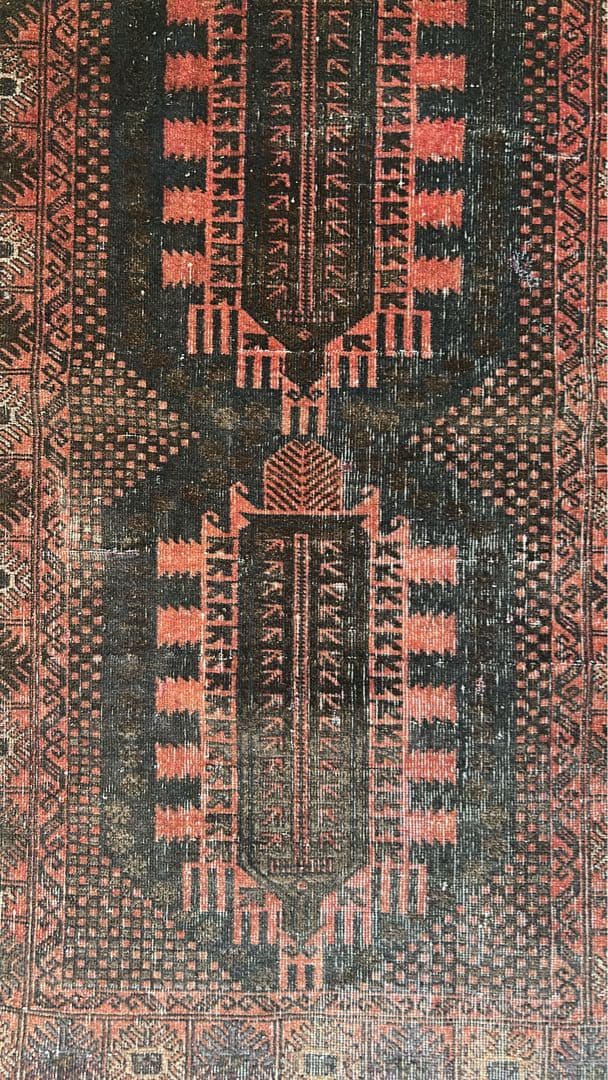 【1980's vintage】 バルーチ族 ビンテージラグ