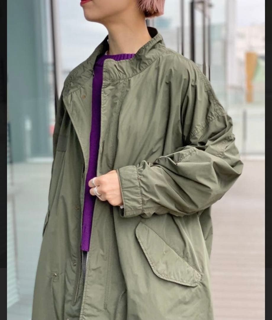 BEAMS BOY ソロテックス　M-65パーカ　オリーブ　モッズコート