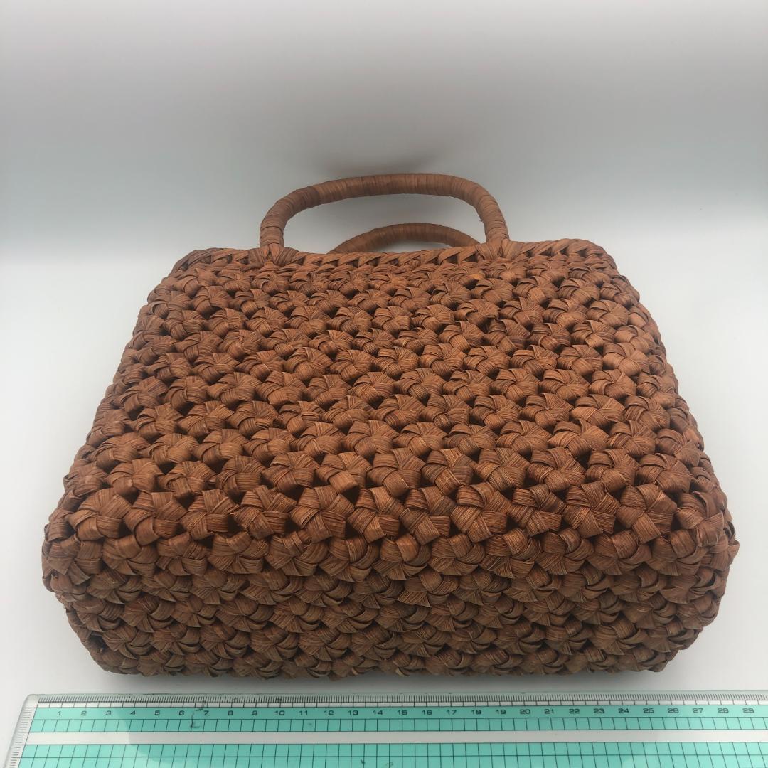 桜　山葡萄バッグ　六角編み　削皮　ハンドバッグ　新品　籠バッグ　日本企画