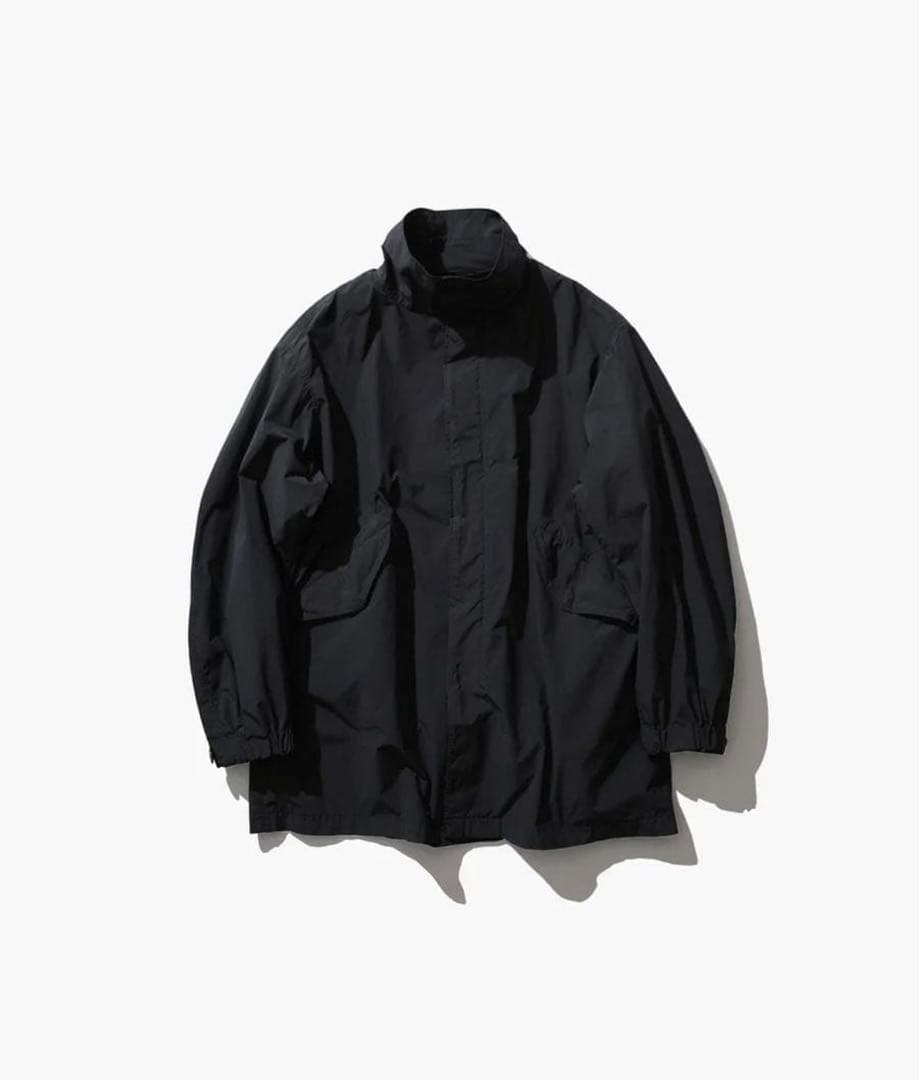 早者勝25AW ATON AIR WEATHER 黒 02 ショートモッズコート