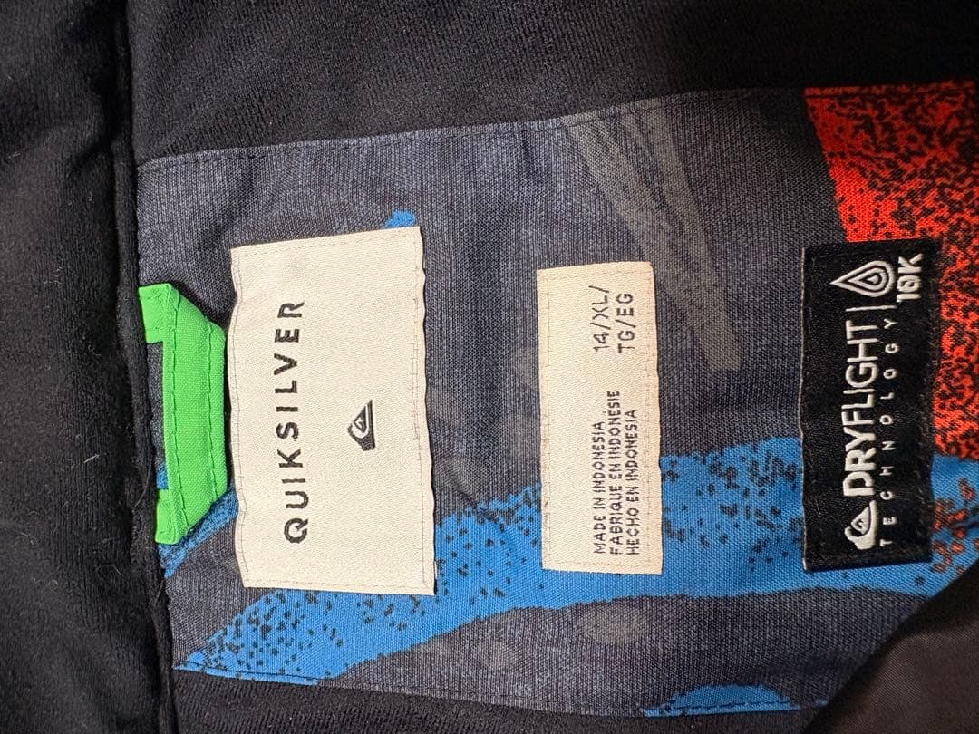 Quiksilver スノーボードウェアセット L/G, XL/TG