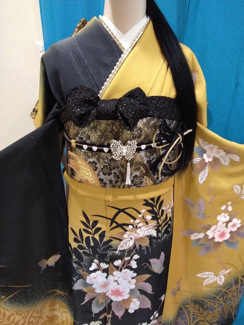 振袖フルセット、正絹振袖成人式、重ね衿、帯揚げ帯締め、西陣袋帯、襦袢