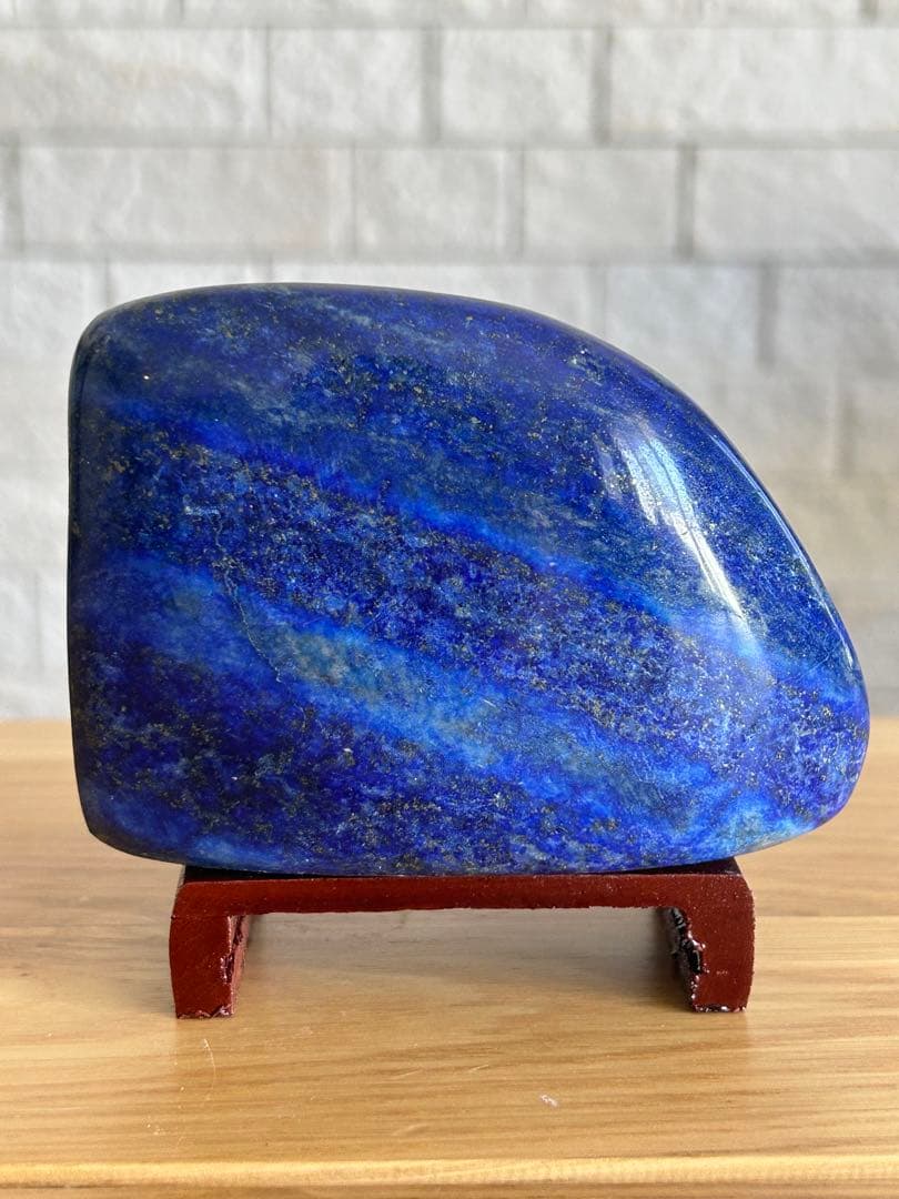 ラピスラズリ　磨き石　原石　491g