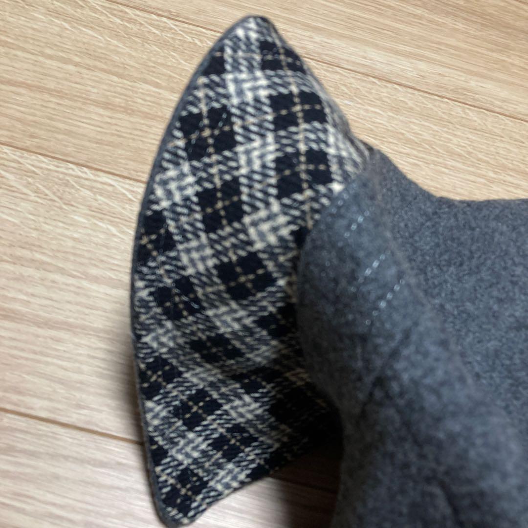 美品　バーバリーブルーレーベル　 Pコート ダブル ノバチェック38 銀ボタン