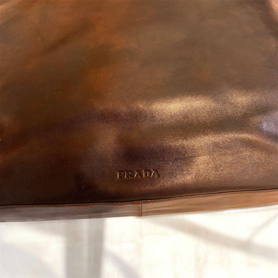 美品　PRADA ショルダーバッグ トートバッグ　レザー シリアル113