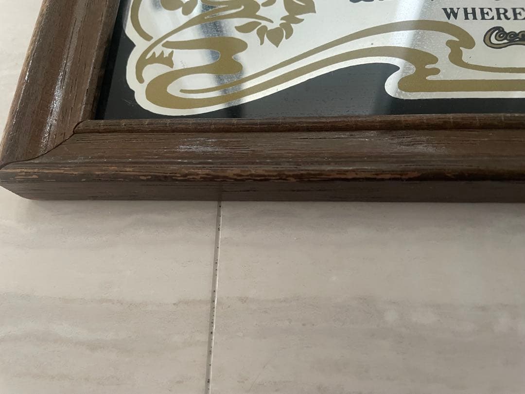 coca-cola コカコーラ　パブミラー　鏡　ビンテージ　レトロ　木製フレーム