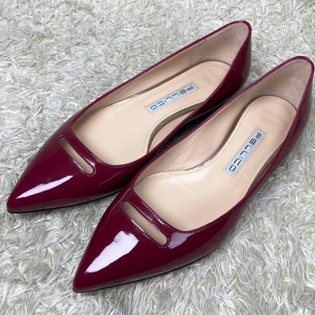 『未使用級』PELLICO ペリーコ アネッリ フラットパンプス エナメル　37