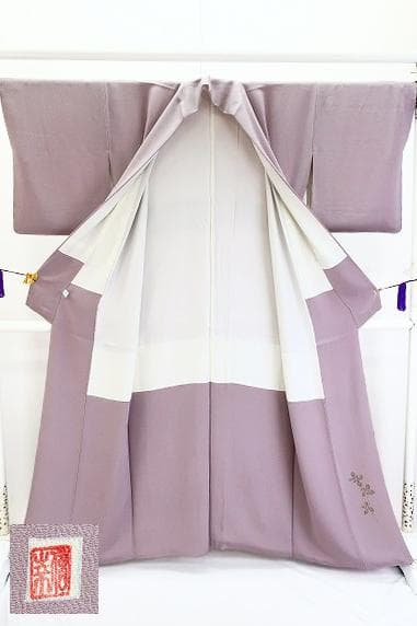 ★専用★未使用品 色留袖 紅藤 縮緬地 枝花 菊 身丈158cm フォーマル