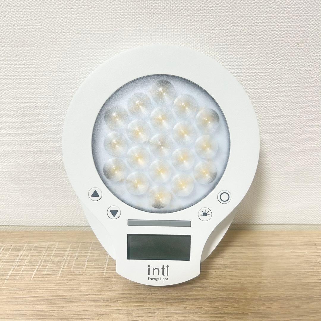 【開封未使用】inti4s 光で起きる目覚まし時計 ホワイト