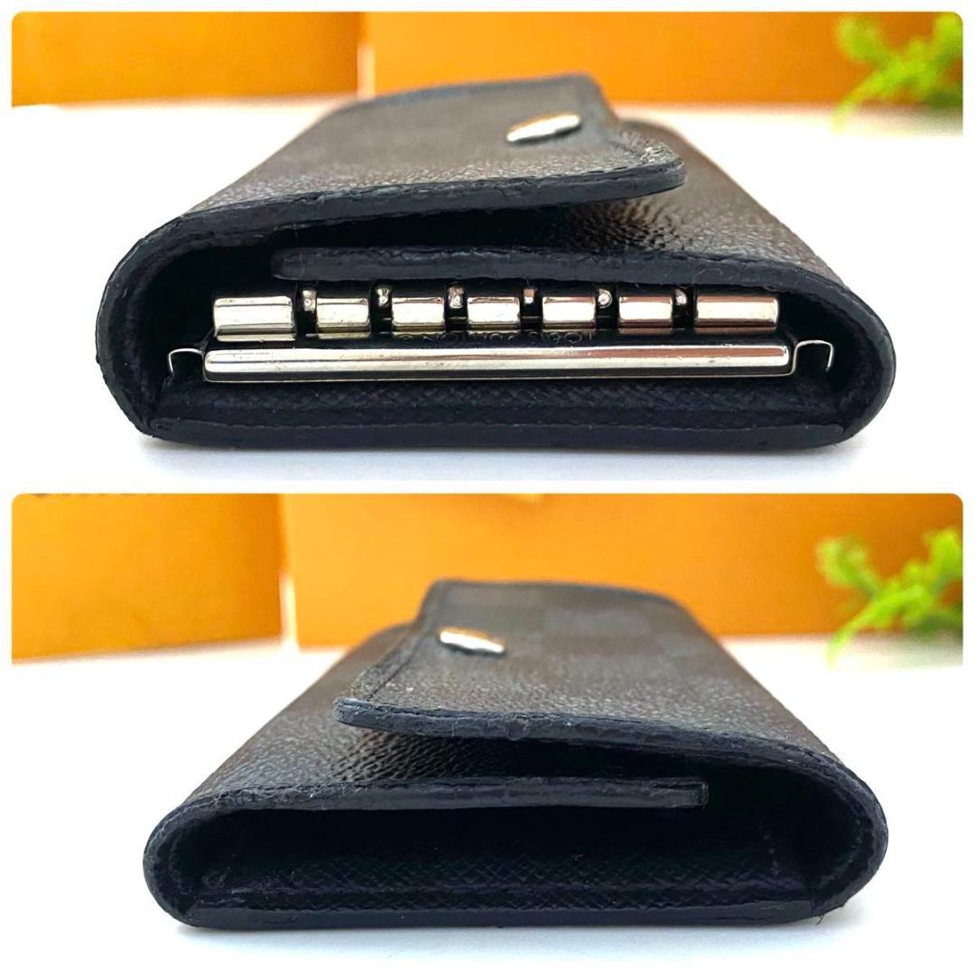 ルイ ヴィトン◎ミュルティクレ6 ダミエ グラフィット キーケース 6連 黒