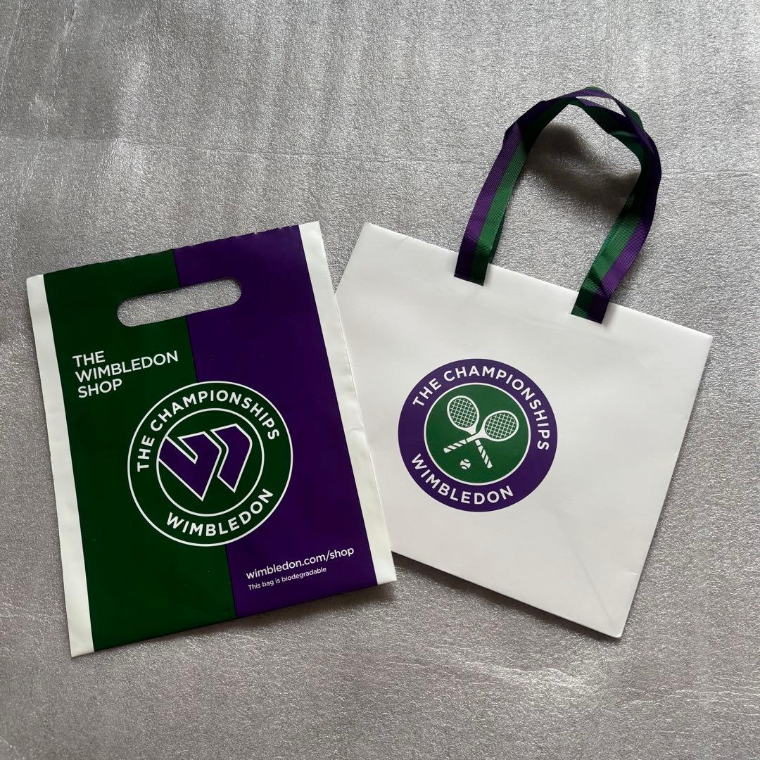 【新品】Wimbledon公式プレイヤーズタオル　 小銭入れ　ボール　紙袋セット