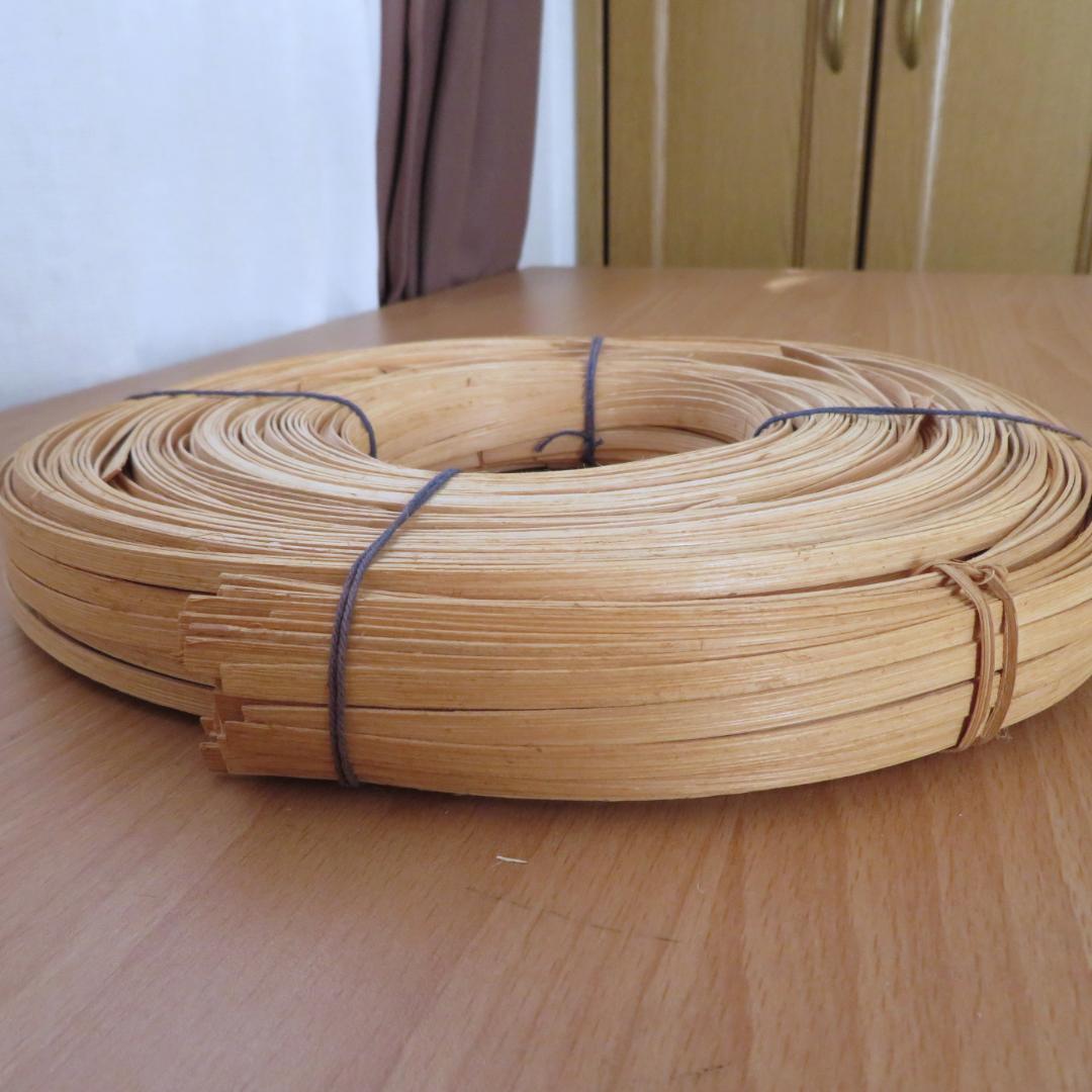 ①ハンドメイド　バスケット材料　リード　5点まとめて　約2,150g　木製かご籠