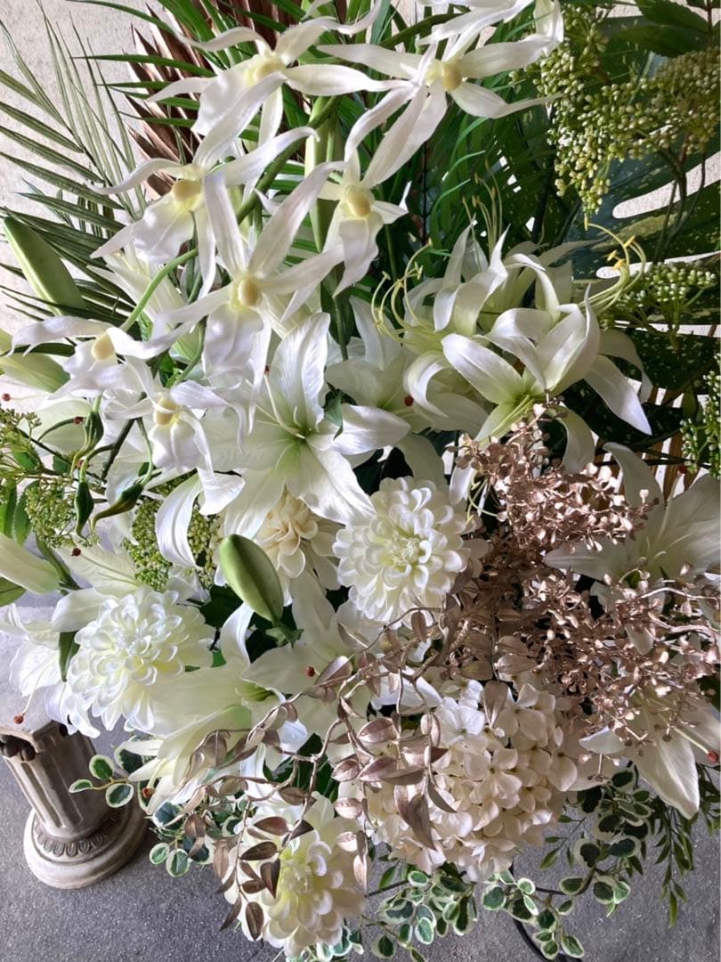 光触媒 人工観葉植物 ウォールグリーン　カサブランカアレンジb