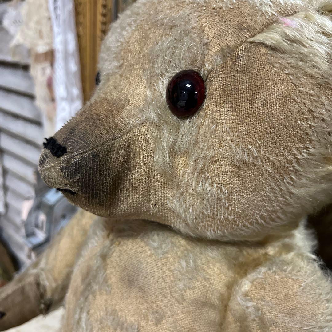 ちっち　アンティーク　メリーソートテディベア　希少ボタン付き