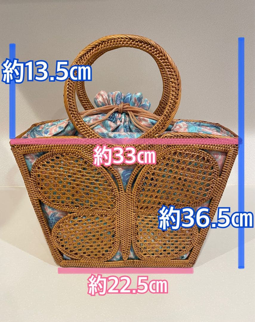 【未使用美品】インドネシア　バリ島　アシタバ　ASHITABA　カゴバッグ