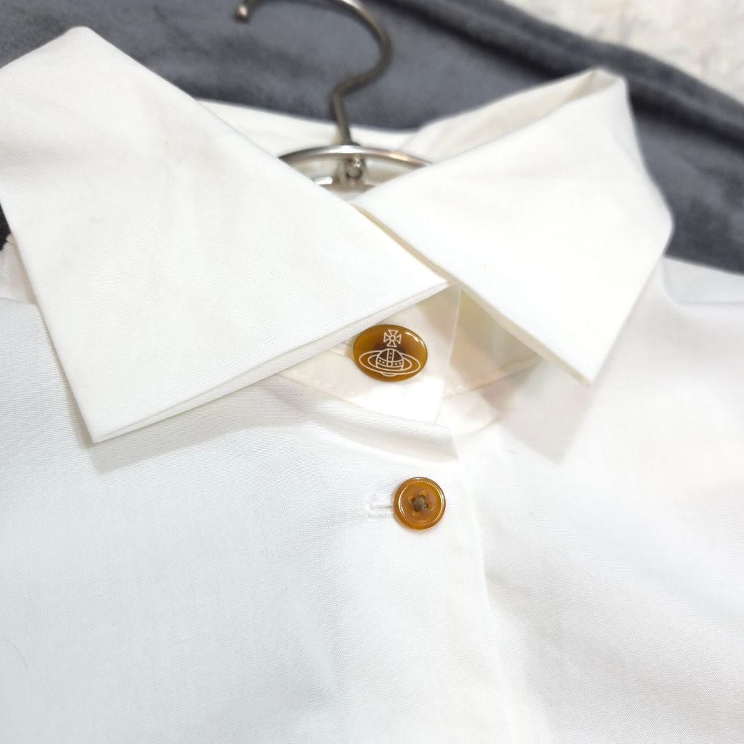 Vivienne Westwood ヴィヴィアン シャツ 長袖 刺繍 白 オーブ