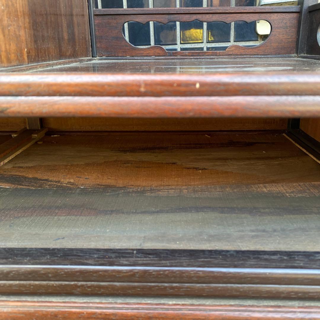 時代物 蒔絵飾り棚 紫檀 骨董品 古家具 店舗什器 箪笥 古美術