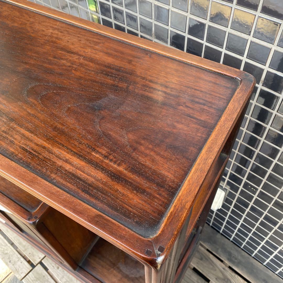 時代物 蒔絵飾り棚 紫檀 骨董品 古家具 店舗什器 箪笥 古美術