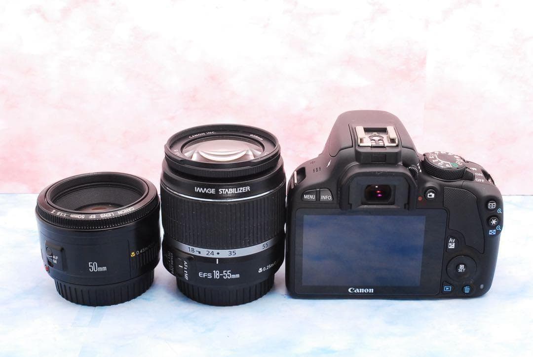 キャノン Kiss X7☆単焦点＆手ぶれ補正標準☆バッグ付☆人物撮り最適！