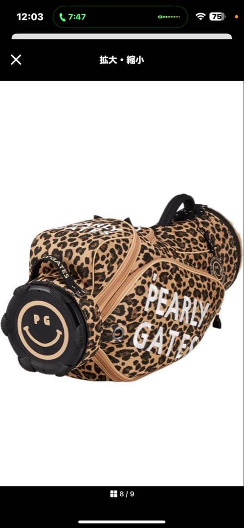 MKさん専用　　PEARLY GATES 激レア ヒョウ柄キャディバッグ