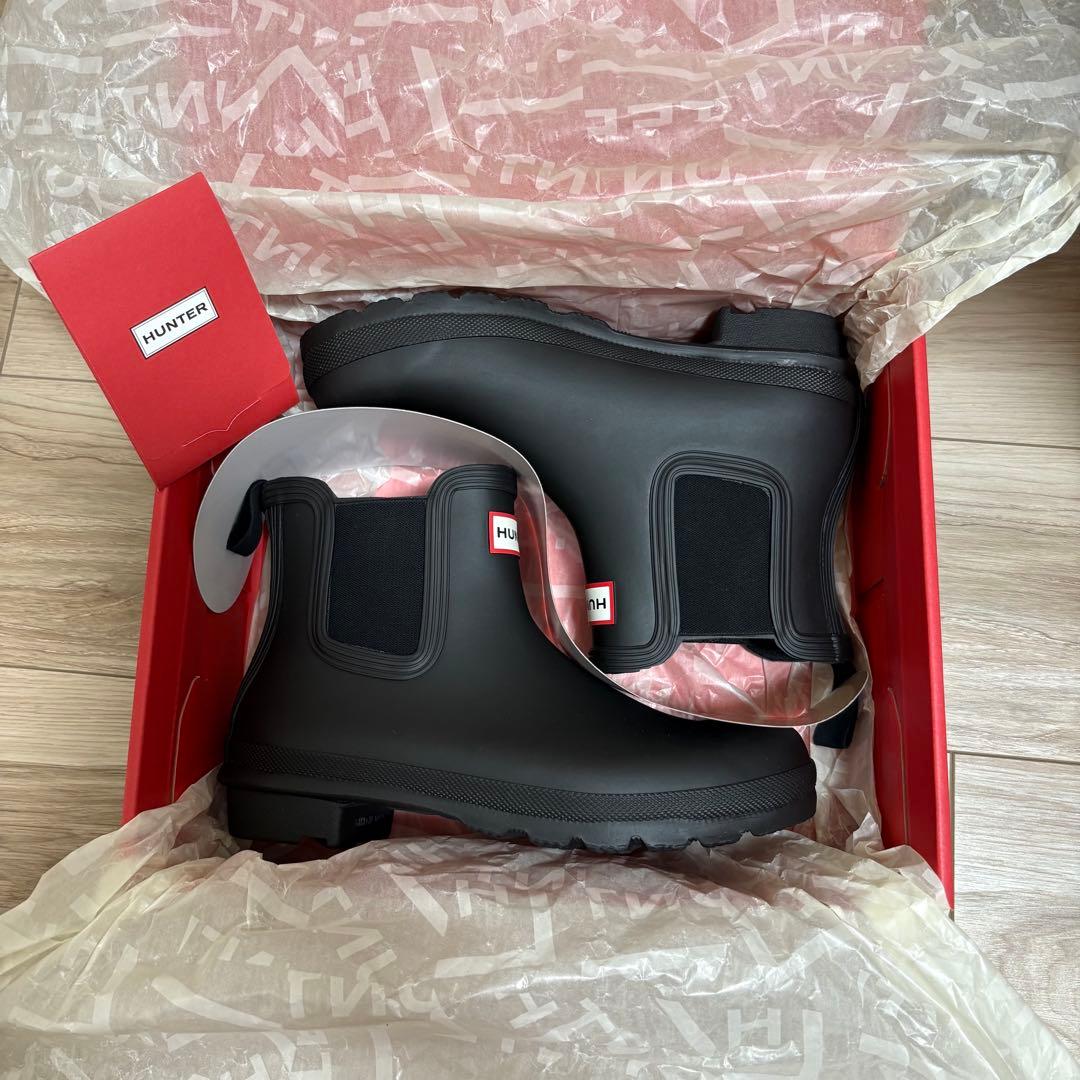 HUNTER サイドゴア ショートレインブーツ