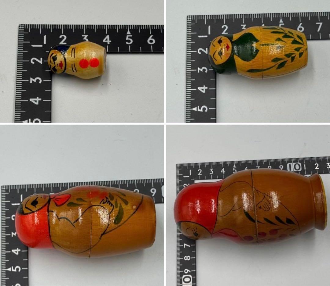 激レア❗️ソビエト時代　アンティーク　会社不明。マトリョーシカ4組。長期保存