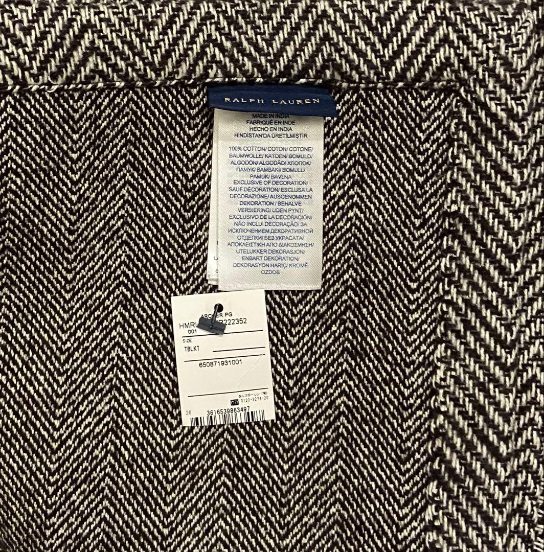 【新品】ラルフローレン　コットンブランケット　ヘリンボーン