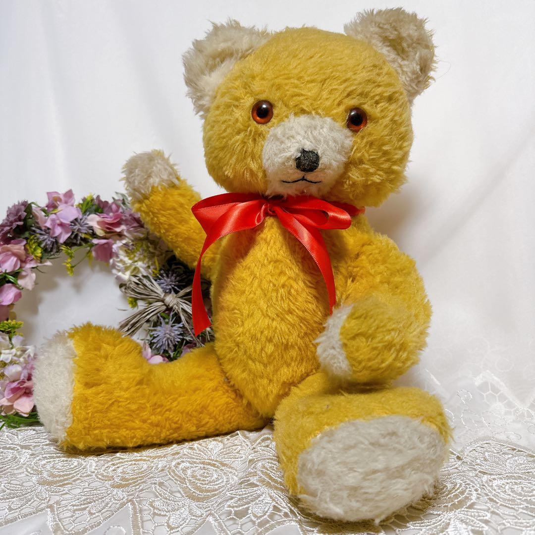 まんまる君 様✨希少✨❤️黄色いにっこりペディグリーベア❤️アンティークテディベア