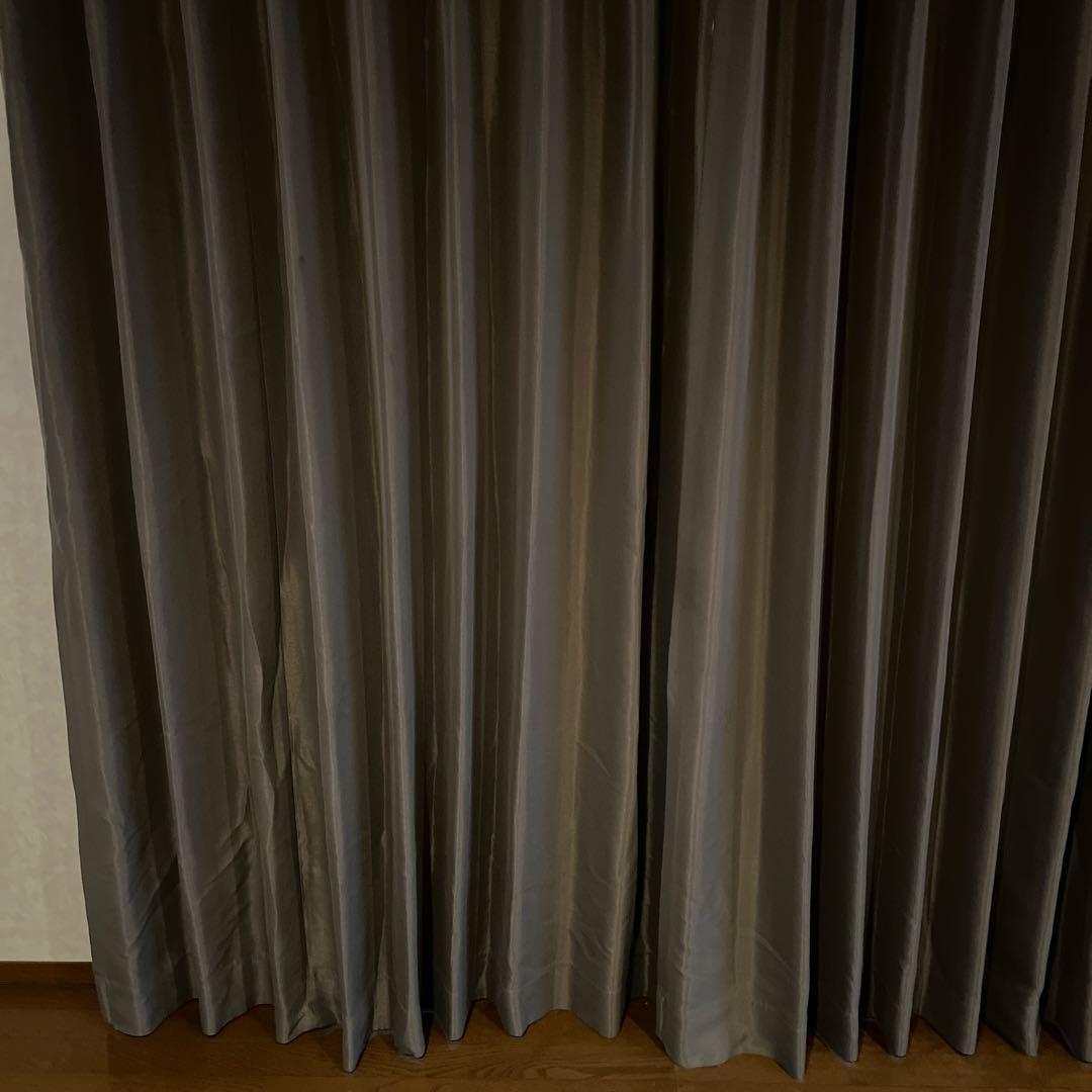 【美品】❤️ドレープカーテン遮光 遮熱1級カーテン オーダーカーテン ブラウン系