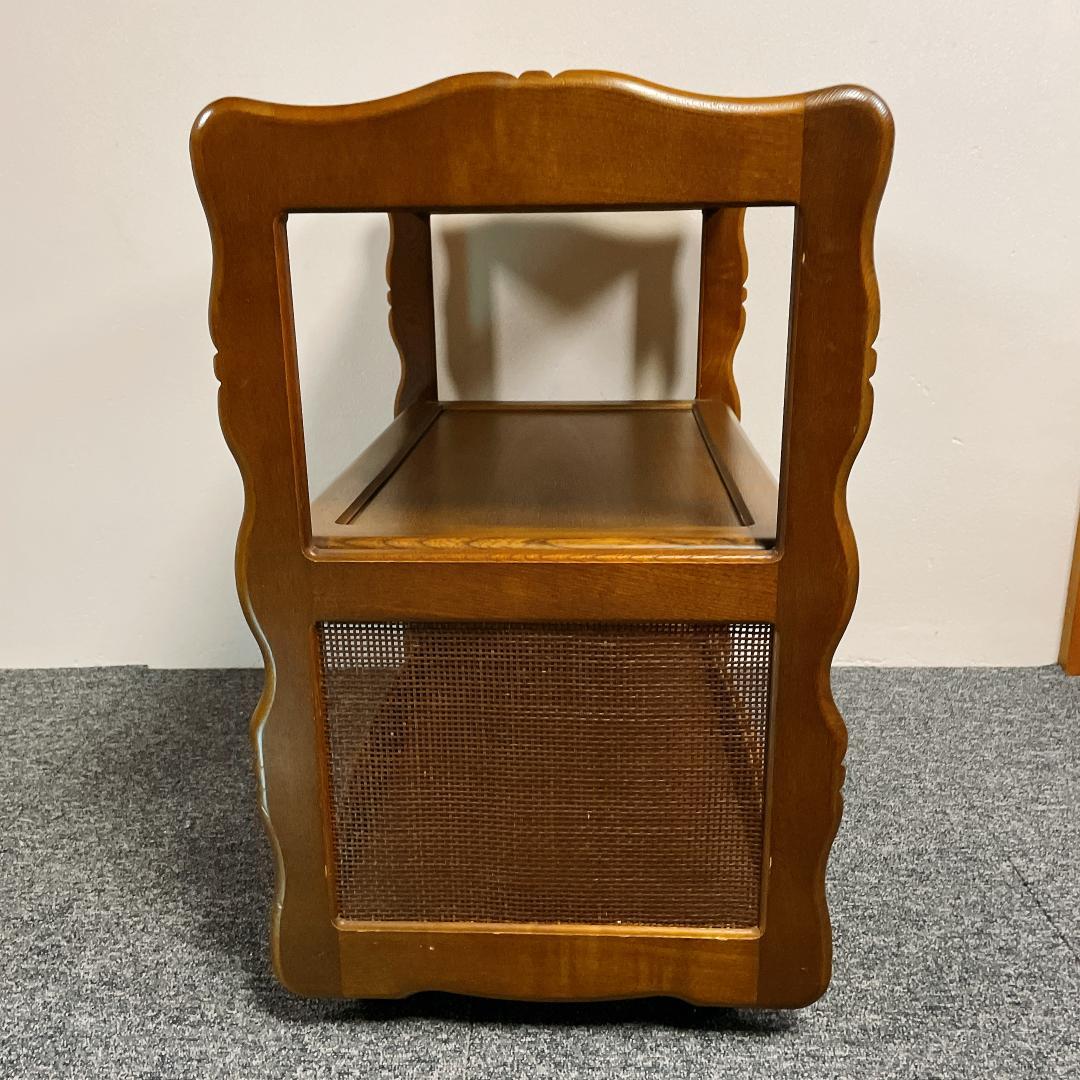 カリモク　木製ワゴン　キッチンワゴン　アンティーク　ヴィンテージ